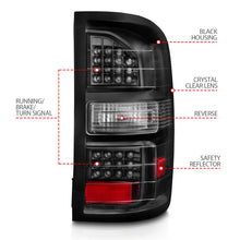 Cargar imagen en el visor de la galería, ANZO 2014-2018 GMC Sierra LED Tail Lights Black Housing Clear Lens