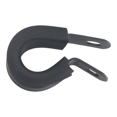 DeatschWerks Rubber Cushioned P-Clamp for 6AN Hose - 9.5mm Clamp ID - Matte Black