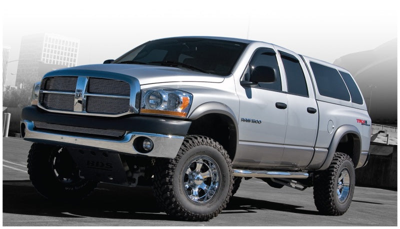 Guardabarros estilo Bushwacker 02-08 Dodge Ram 1500 Fleetside Extend-A-Fender, 4 piezas, caja de 78,0/96,0 pulgadas, color negro