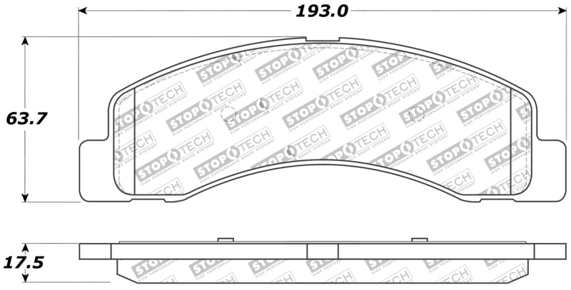 StopTech Performance Brake Pads — Fits 1999-2005 Ford F-250/F-350 Super Duty, Excursion