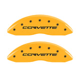 MGP 4 Caliper Covers Engraved Front & Rear C6/Corvette Yellow finish black ch