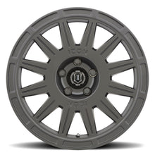 Cargar imagen en el visor de la galería, ICON Ricochet 17x8 5x4.5 38mm Offset 6in BS Satin Black Wheel