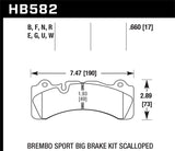 Pastillas de freno de competición Hawk Brembo Scalped DTC-60