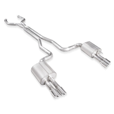 Stainless Works 2014-17 Chevy SS 3in Catback Exhaust X-Pipe Chambered Mufflers Polished Tips — Factory Connect
