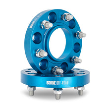 Cargar imagen en el visor de la galería, Mishimoto Borne Off-Road Wheel Spacers - 6x139.7 - 93.1 - 25mm - M12 - Blue