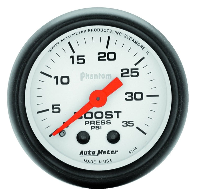 Autometer Phantom 52mm 35 PSI Mechanical Boost Gauge