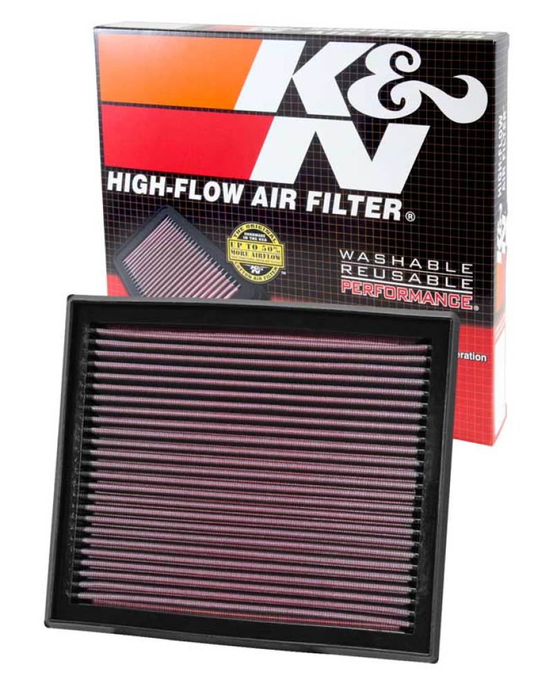 K&N 33-2873 Drop-In Air Filter — Fits 2004-2011 Volvo S40/V50, 2006-2013 C70, 2008-2013 C30