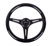 Cargar imagen en el visor de la galería, NRG Classic Wood Grain Steering Wheel (350mm) Black Sparkled Grip w/Black 3-Spoke Center