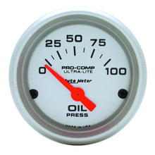 Cargar imagen en el visor de la galería, Autometer Ultra-Lite 52mm 0-100 PSI Electronic Oil Pressure Gauge