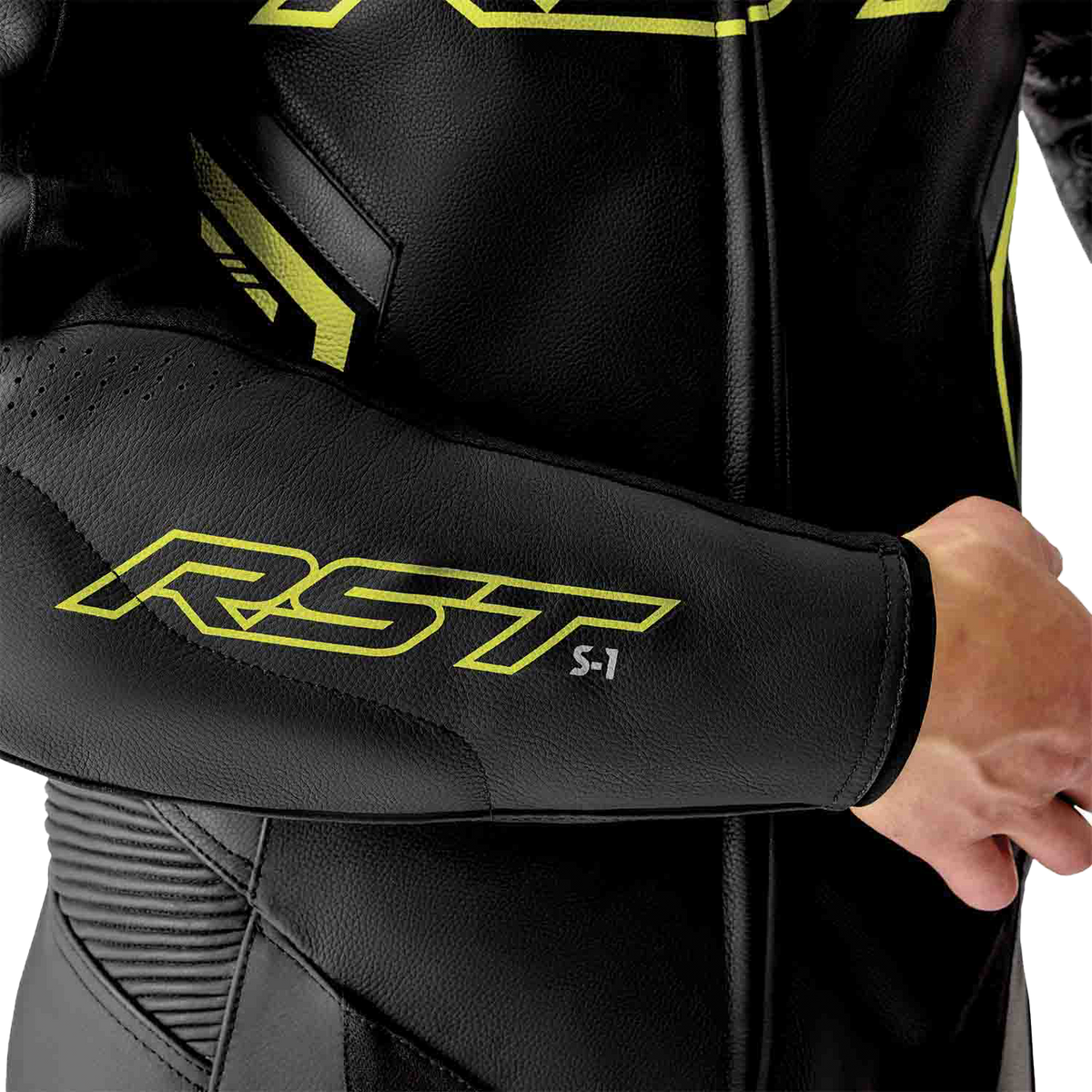 RST S1 D3O Suit BLK/GRY/FLO YEL Leather XL (103604F.YEL-46)
