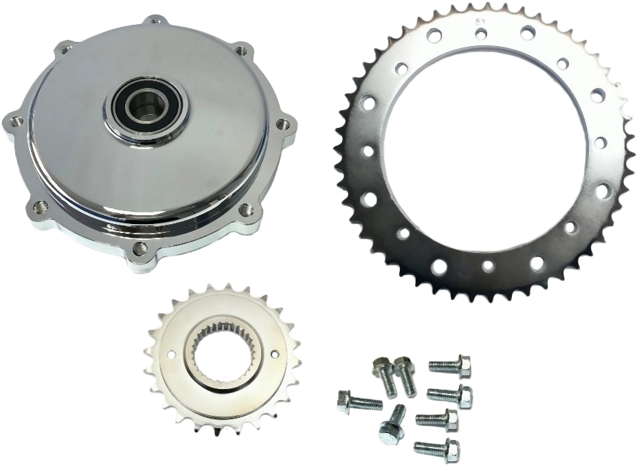 Harddrive Cush Drive Chain Conv KIT Chrome `17-UP FLH/FLT (201408)