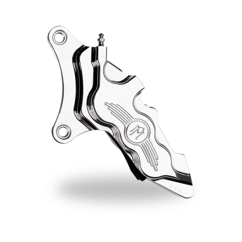 Performance Machine 112x6B Left Caliper - For 11.5in Disc - Polished — Fits Harley-Davidson