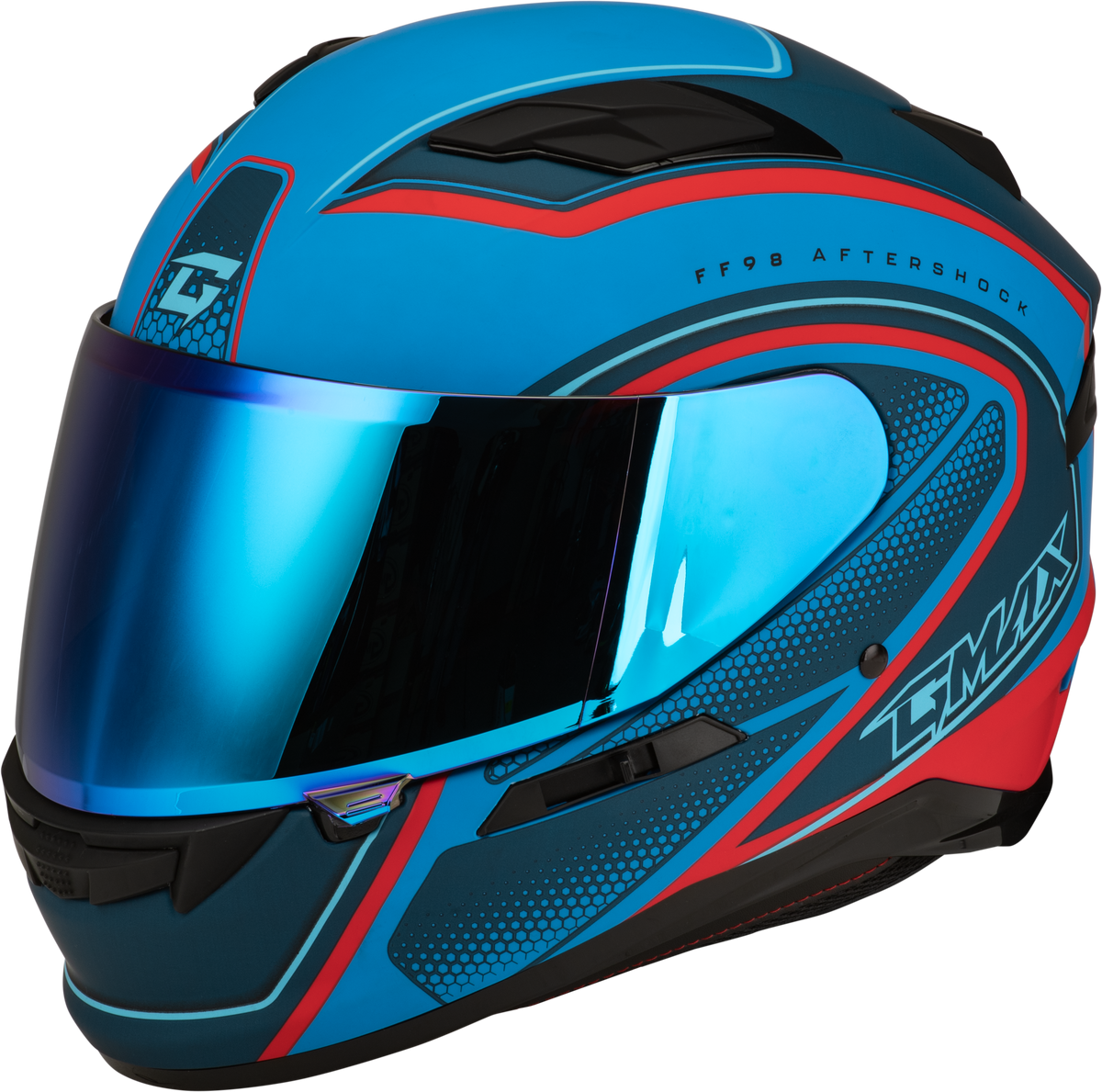 GMAX FF-98 Aftershock Helmet Matte Blue/RED SM (F19841004-DOT)