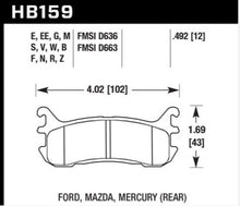 Cargar imagen en el visor de la galería, Hawk 03-05 Mazda Miata Rear ER-1 Brake Pad Set