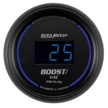 Cargar imagen en el visor de la galería, Autometer Cobalt Digital 52.4mm Black Vacuum/Boost Gauge