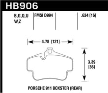 Cargar imagen en el visor de la galería, Hawk 2020 Porsche 718 Boxster 2.0L Base Ceramic Composite Brakes Rear ER-1 Brake Pads