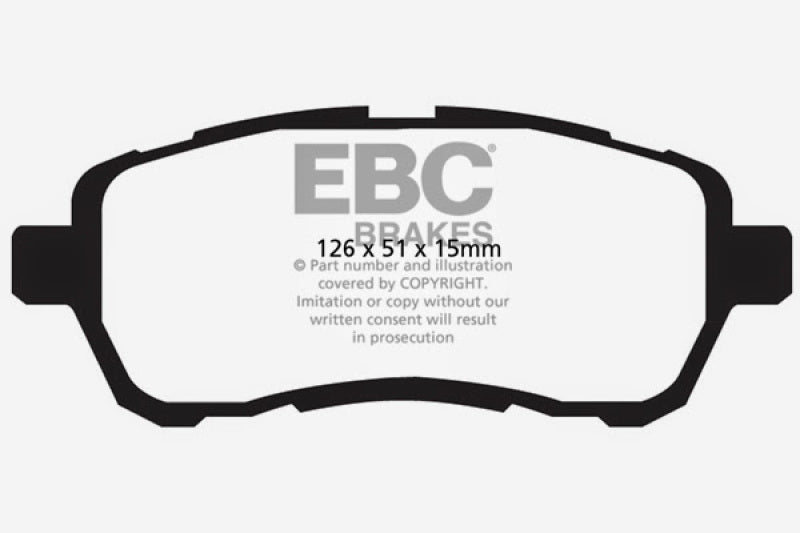 EBC 10+ Mazda 2 1.5 Greenstuff Front Brake Pads