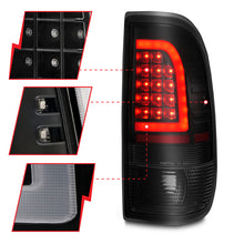 Cargar imagen en el visor de la galería, ANZO 1997-2003 Ford F-150 LED Tail Lights w/ Light Bar Black Housing Smoke Lens