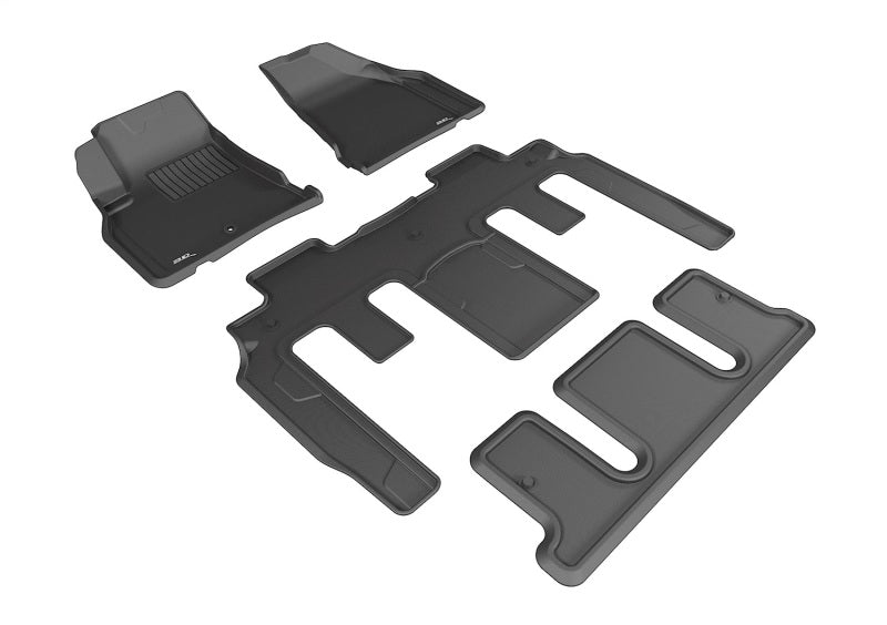 3D MAXpider 07-17 GMC Acadia / GMC Acadia Limited Kagu Black Full Set Bucket SeatS