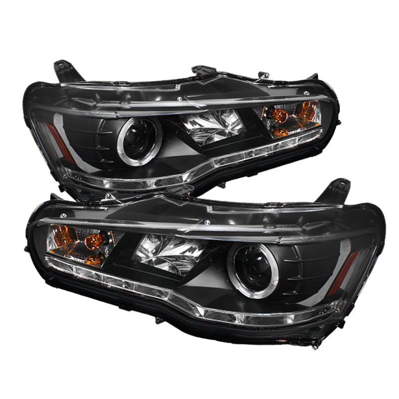 Spyder Mitsubishi Lancer/EVO-10 08-14 Proyector Xenón/HID- LED Halo DRL Negro PRO-YD-ML08-HID-DRL-BK