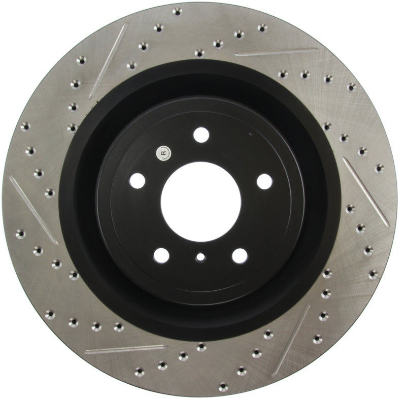 Rotor delantero derecho ranurado y perforado SportStop para Infiniti G37 / Nissan 370Z de StopTech