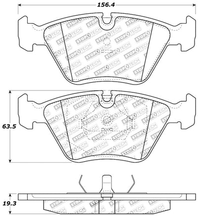 StopTech Performance Front Brake Pads — Fits 89-95 BMW M3/5 Series, 90-94 7 Series, 98-02 Z3 M