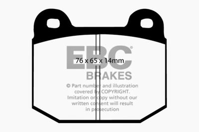 EBC Bluestuff NDX High-Friction Rear Brake Pads — Fits 2003-2006 Mitsubishi Lancer Evolution