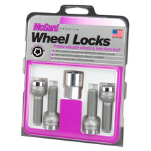 Cargar imagen en el visor de la galería, McGard Wheel Lock Bolt Set - 4pk. (Radius Seat) M14X1.5 / 17mm Hex / 45.0mm Shank Length - Chrome