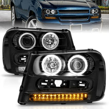 Load image into Gallery viewer, ANZO 2002-2009 Chevrolet Trailblazer Projector Headlights w/ Halo Black