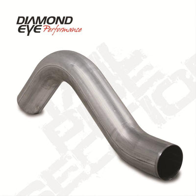 Diamond Eye Performance 4in Aluminized Single Turbo Back Tail Pipe — Fits Ford F250/F350 6.0L 1994-2007