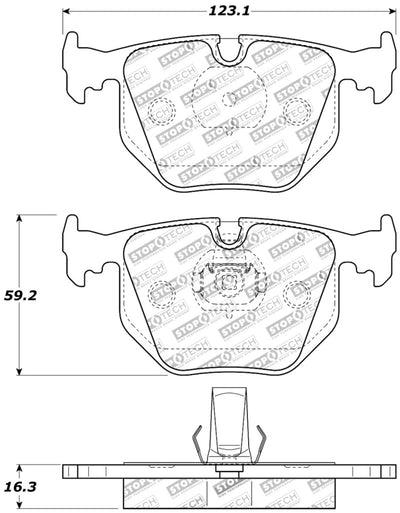 StopTech Performance Front Brake Pads — Fits 01-07 M3 E46, 00-04 M5, 04-09 X3, 00-06 X5, 06-08 Z4