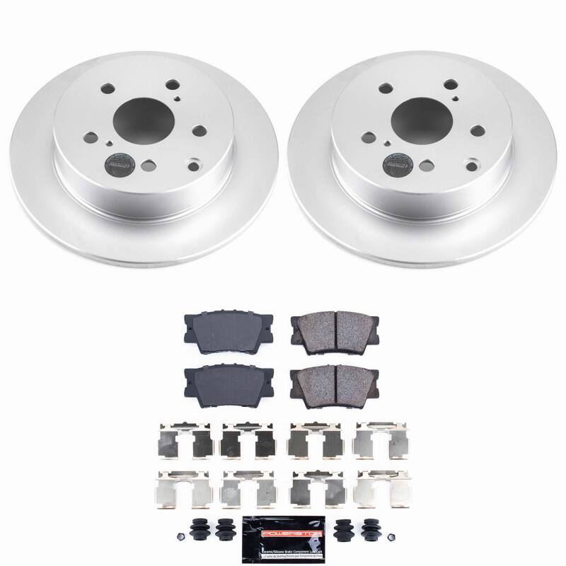 Power Stop 09-10 Pontiac Vibe Rear Z23 Coated Brake Kit