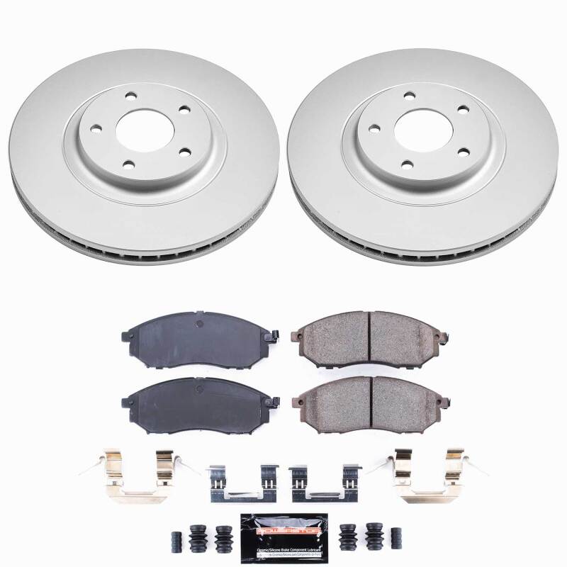 Power Stop 11-14 Nissan Murano Front Z23 Coated Brake Kit