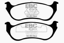 Load image into Gallery viewer, EBC 95-97 Ford Crown Victoria 4.6 (ABS) (Steel PisTons) Greenstuff Rear Brake Pads