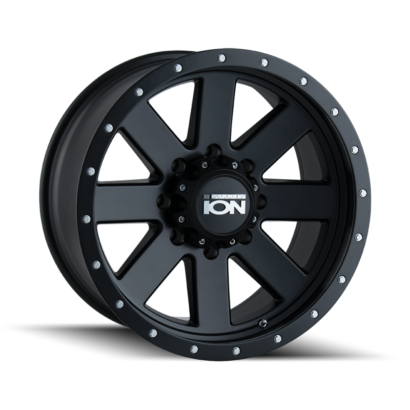 ION Type 134 20x10 / 5x127 BP / -19mm Offset / 83.82mm Hub Matte Black/Black Beadlock Wheel