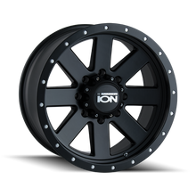 Load image into Gallery viewer, ION Type 134 17x8.5 / 6x139.7 BP / 6mm Offset / 106mm Hub Matte Black/Black Beadlock Wheel