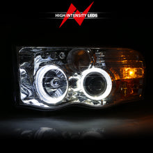 Cargar imagen en el visor de la galería, ANZO 2002-2005 Dodge Ram 1500 Projector Headlights w/ Halo Chrome Clear Amber