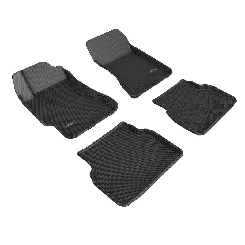 3D MAXpider Kagu Floor Mats - Black — Fits 2002-2007 Subaru Impreza