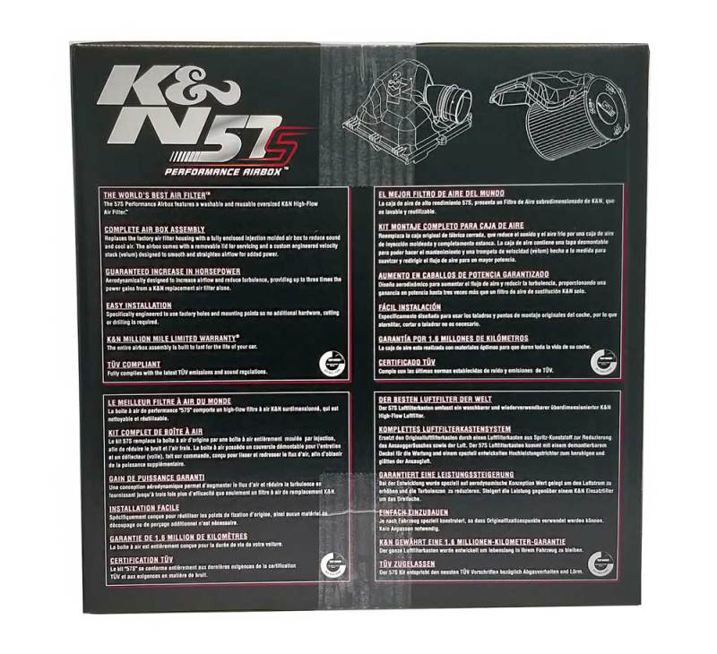 Kit de admisión de alto rendimiento K&amp;N para Ford C-Max/Focus II/Volvo C30/S40/V40/V50/V70/Mazda 3/5