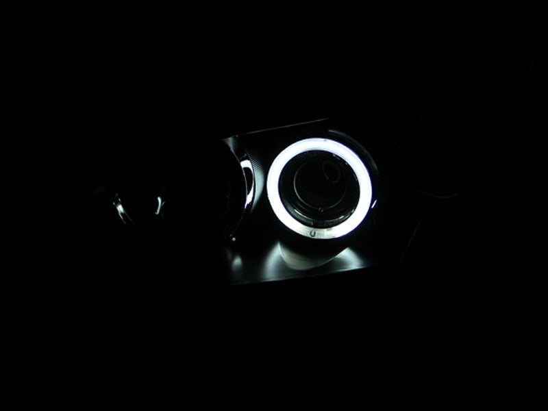 Faros delanteros con proyector ANZO 2004-2008 Mazda 3 con Halo negro (CCFL)