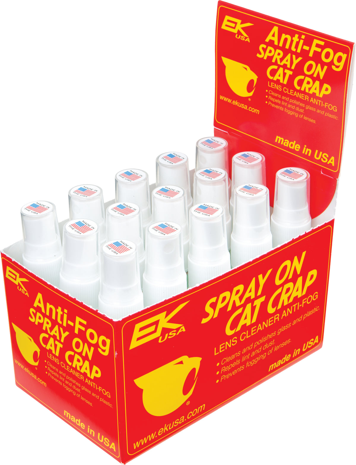 CAT Crap Anti-FOG Lens Cleaner Spray on 1OZ 15/PK Display (10851)