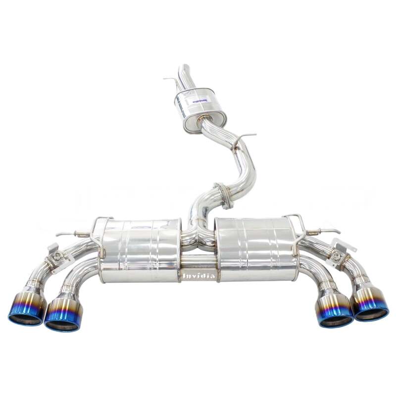 Invidia R400 Valved Cat-Back Exhaust System with Rolled Titanium Tips — Fits 2022+ VW Golf R MK8