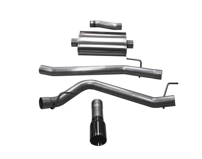 CORSA Performance Cat-Back Exhaust Single Side Exit 4in Black Tip — Fits 2020-2023 Jeep Gladiator JT