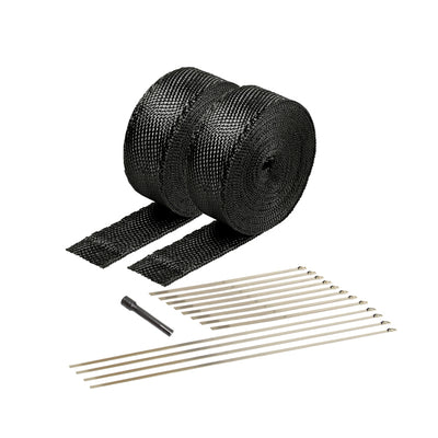DEI Black Titanium Exhaust Wrap Kit with Locking Ties & Tool — Fits Universal