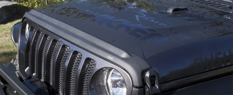 AVS 2018+ Jeep Wrangler (JL) 2dr/4dr Aeroskin II Textured Low Profile Hood Shield - Black