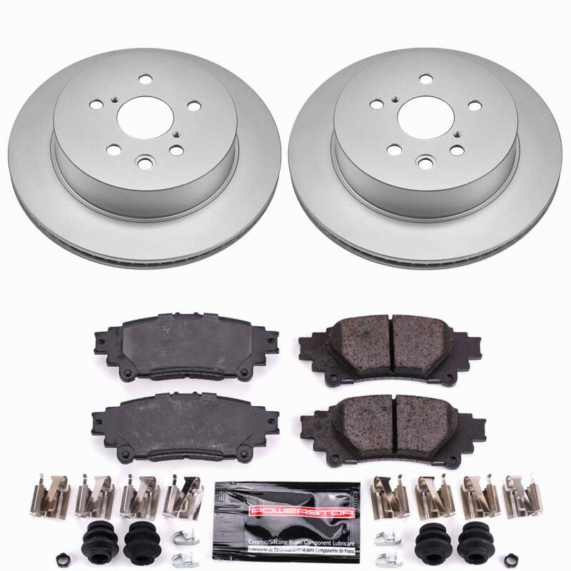 Power Stop 14-15 Lexus IS250 Rear Z23 Coated Brake Kit