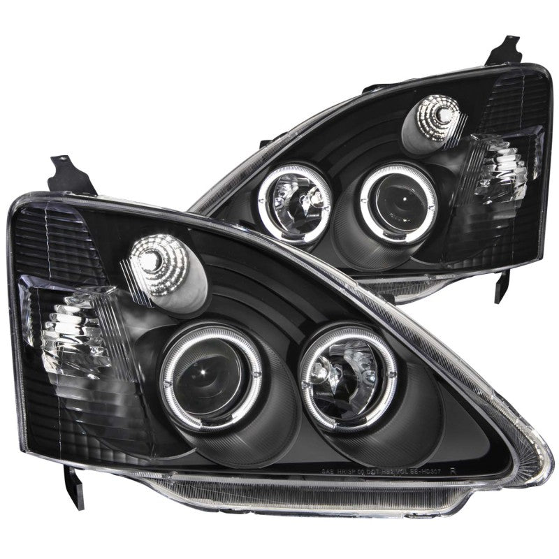 Faros delanteros con proyector ANZO 2002-2004 Honda Civic con Halo negro