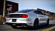 Cargar imagen en el visor de la galería, Corsa 2018+ Ford Mustang GT Fastback 5.0L 3in Cat-Back System Dual Rear Exit w/ 4in Gunmetal Tips