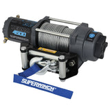 Cabrestante Terra 4500 de Superwinch, 4500 libras, 12 V CC, 15/64 pulgadas x 50 pies, cuerda de acero, gris arrugado