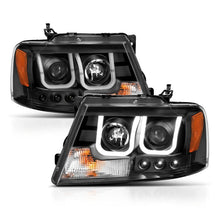 Cargar imagen en el visor de la galería, ANZO 2004-2008 Ford F-150 Projector Headlights w/ U-Bar Black